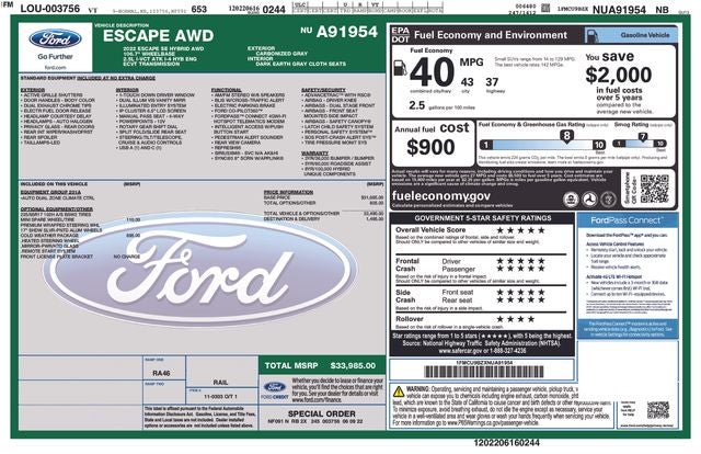 2022 Ford Escape Hybrid SE