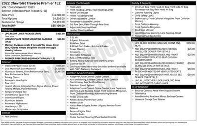 2022 Chevrolet Traverse Premier