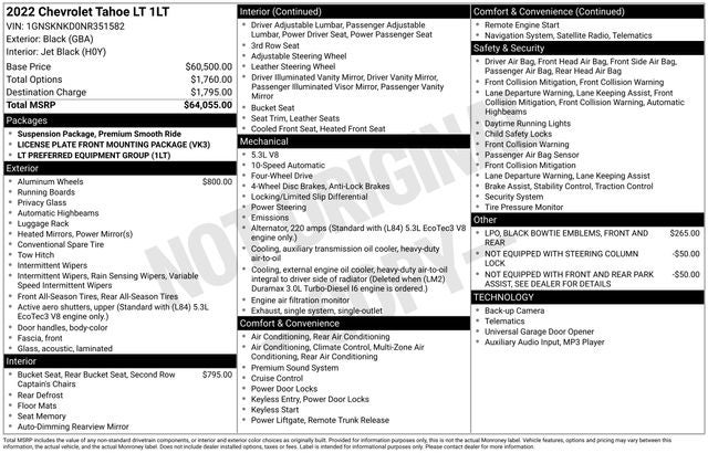 2022 Chevrolet Tahoe LT
