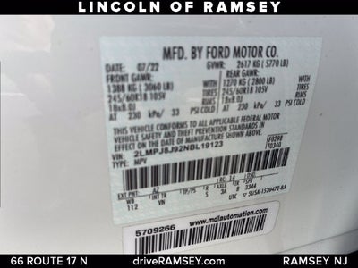 2022 Lincoln Nautilus Standard