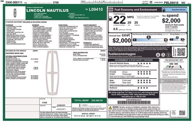 2023 Lincoln Nautilus Reserve