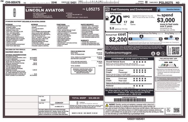2023 Lincoln Aviator Standard