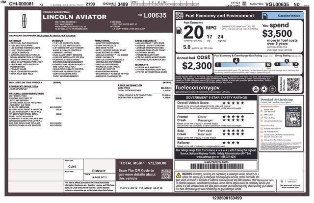 2027 Lincoln Aviator 4DR AWD RESERVE