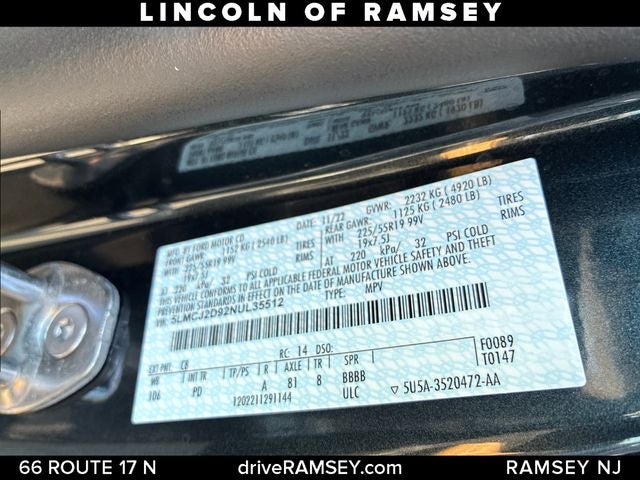 2022 Lincoln Corsair Reserve