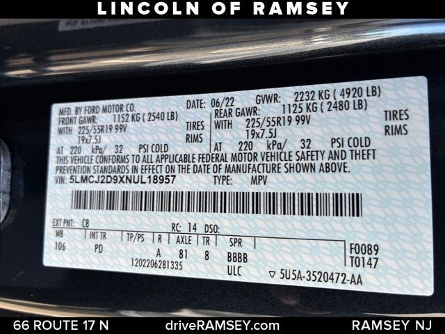 2022 Lincoln Corsair Reserve