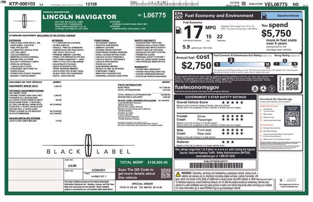 2027 Lincoln Navigator Black Label
