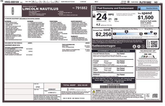 2024 Lincoln Nautilus Reserve