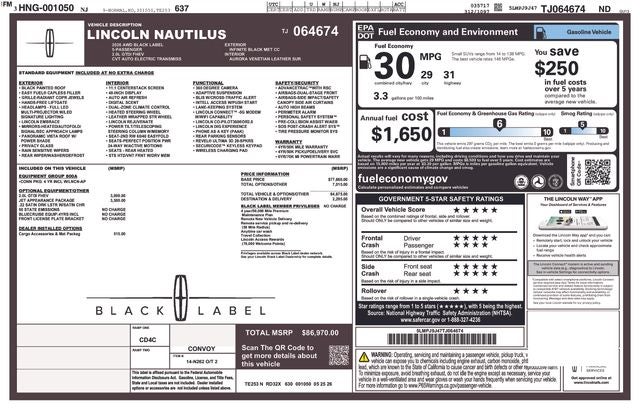 2026 Lincoln Nautilus Lincoln Black Label™