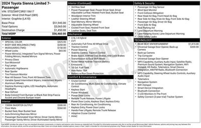 2024 Toyota Sienna Limited 7 Passenger