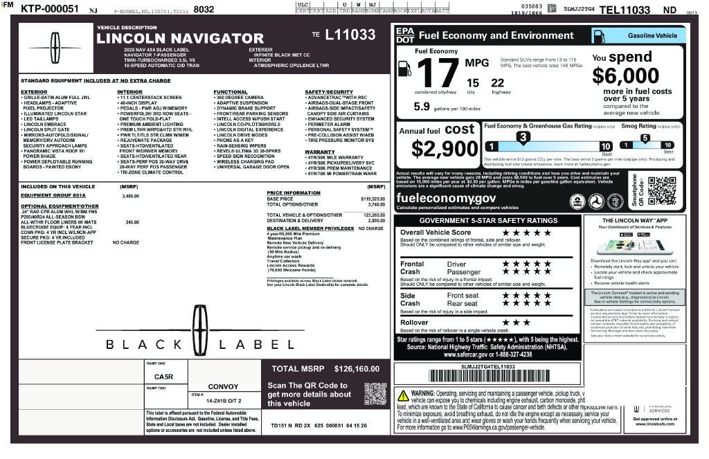 2026 Lincoln Navigator Black Label