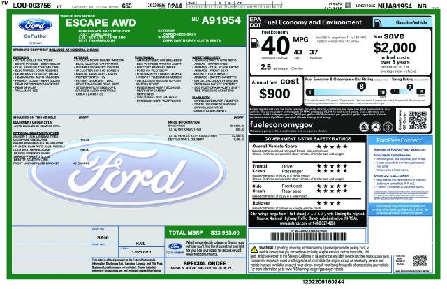 2022 Ford Escape Hybrid SE