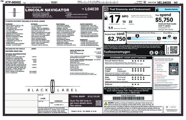 2027 Lincoln Navigator Black Label