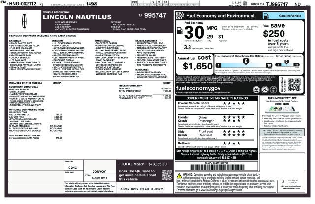 2026 Lincoln Nautilus Reserve