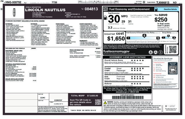 2026 Lincoln Nautilus Reserve
