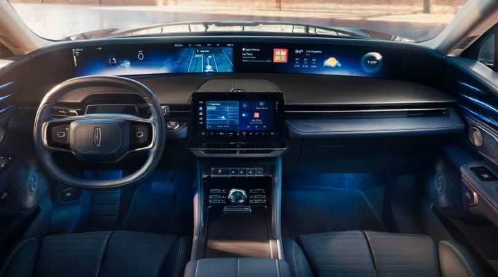 A large panoramic display is shown on the dashboard of a 2025 Lincoln Nautilus® SUV | Lincoln of Ramsey in Ramsey NJ