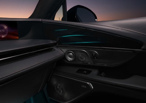 Selectable ambient lighting glows in the passenger door panel. | Lincoln of Ramsey in Ramsey NJ