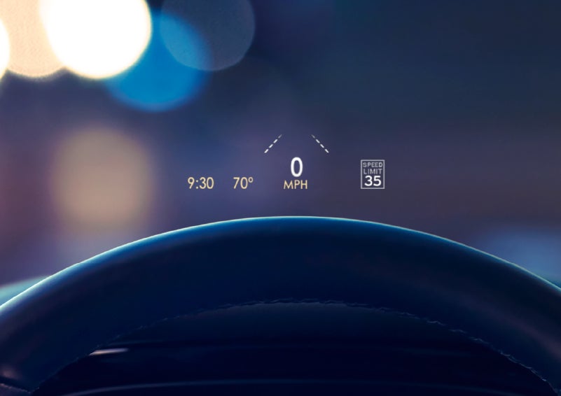 Useful driver information is being projected in front of the steering wheel on the windshield via the available head-up display. | Lincoln of Ramsey in Ramsey NJ