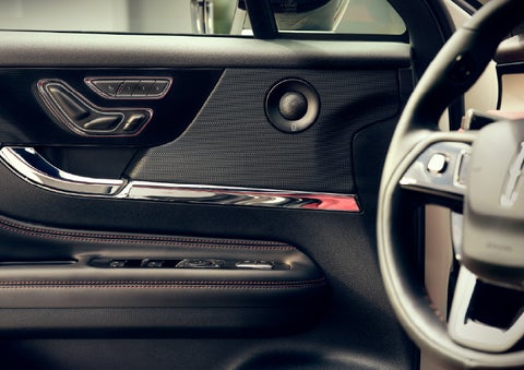 An audio speaker is shown in the driver's side door of a 2026 Lincoln Corsair® SUV | Lincoln of Ramsey in Ramsey NJ