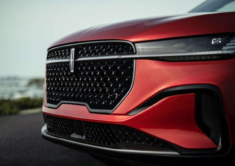 The sleek grille of a 2026 Lincoln Nautilus® SUV with the available Jet Appearance Package makes a bold statement. | Lincoln of Ramsey in Ramsey NJ