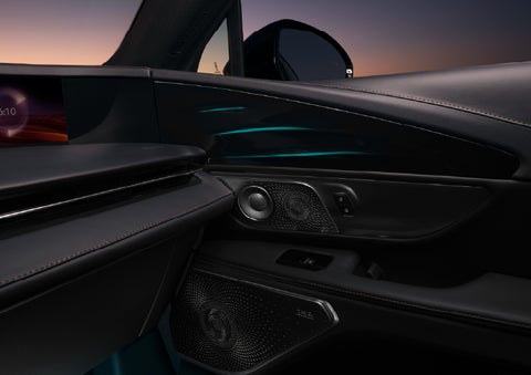 Selectable ambient lighting glows in the passenger door panel. | Lincoln of Ramsey in Ramsey NJ