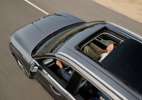 The available panoramic Vista Roof® of a 2027 Lincoln Aviator® SUV is open. | Lincoln of Ramsey in Ramsey NJ