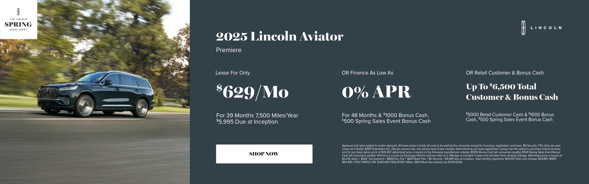 April 2026 New Vehicle Special