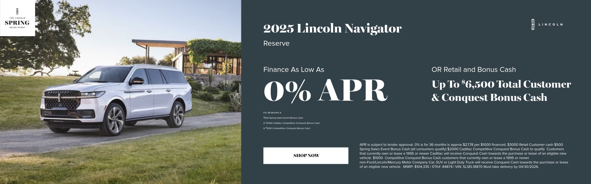 April 2026 New Vehicle Special